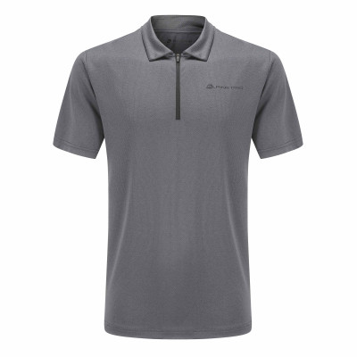 Men's polo OLMAN smoked pearl