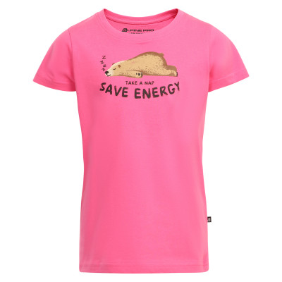 Kid's short sleeve T-shirt PLANETO carmine rose pb