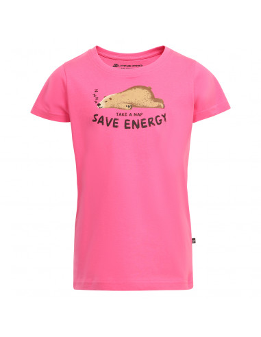 Kid's short sleeve T-shirt PLANETO carmine rose pb