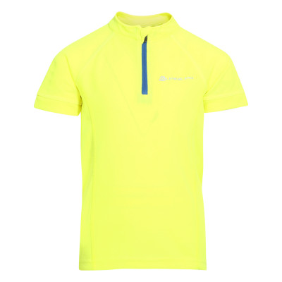 Kid's short sleeve T-shirt OBAQO neon safety yellow