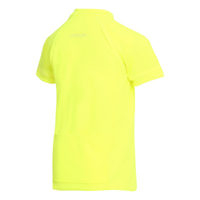 Kid's short sleeve T-shirt OBAQO neon safety yellow 2