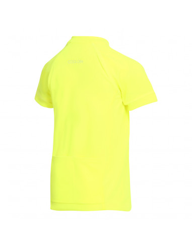 Kid's short sleeve T-shirt OBAQO neon safety yellow