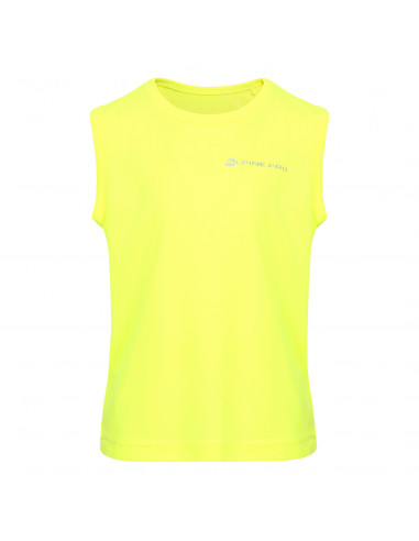 Kid's sleeveless shirt SCODO neon safety yellow