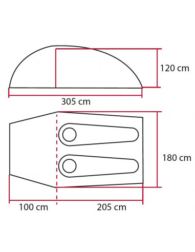 Camping WILLKE neona zaļš