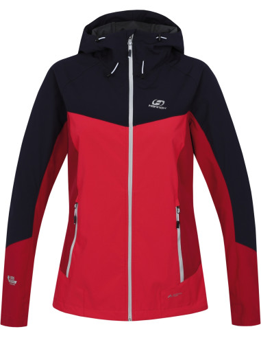 Ladies mountain & trekking jacket PULLA night sky / geranium