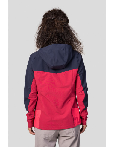 Ladies mountain & trekking jacket PULLA night sky / geranium