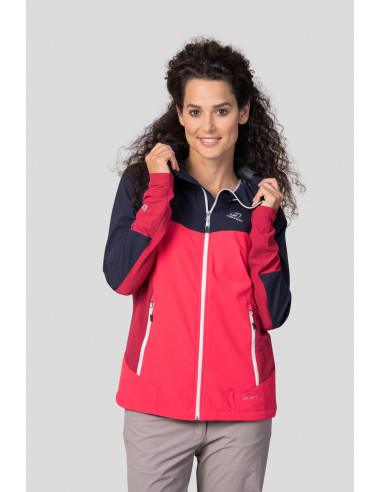 Ladies mountain & trekking jacket PULLA night sky / geranium