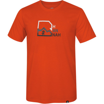 Men's mountain & trekking T-shirt BITE cherry tomato (print 1)