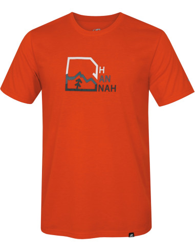 Men's mountain & trekking T-shirt BITE cherry tomato (print 1)