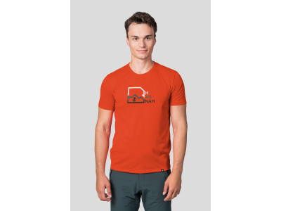 Men's mountain & trekking T-shirt BITE cherry tomato (print 1)