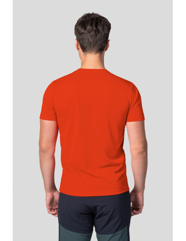Men's mountain & trekking T-shirt BITE cherry tomato (print 1)