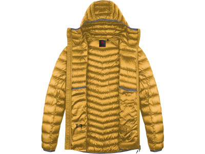 Men's mountain jacket ARDEN golden yellow stripe