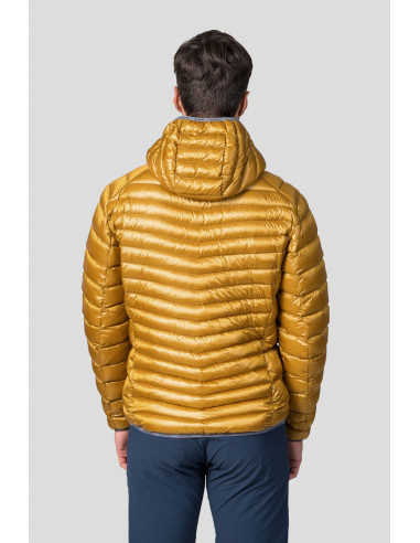 Men's mountain jacket ARDEN golden yellow stripe