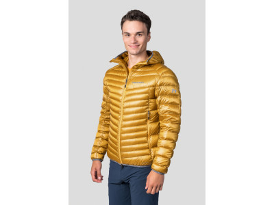 Men's mountain jacket ARDEN golden yellow stripe