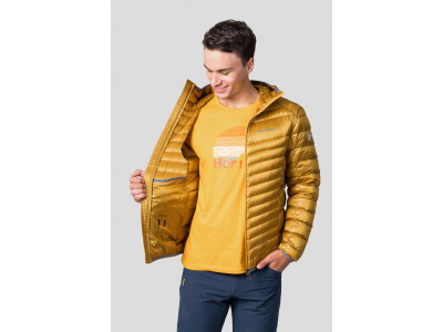 Men's mountain jacket ARDEN golden yellow stripe