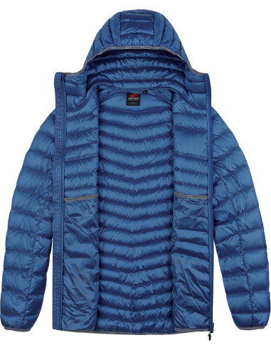 Men's mountain jacket ARDEN princess blue stripe