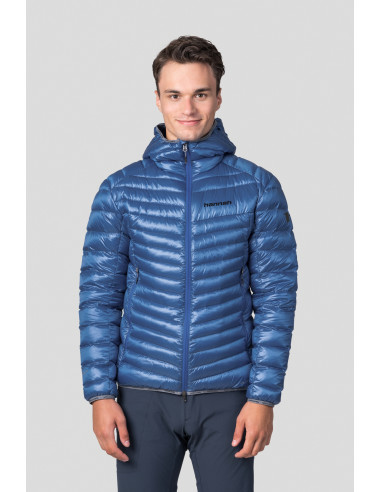 Men's mountain jacket ARDEN princess blue stripe