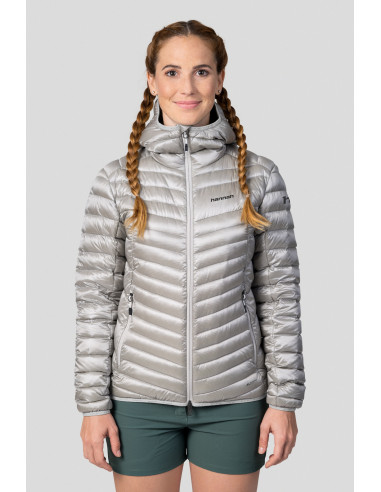 Ladies mountain jacket ARY light gray stripe