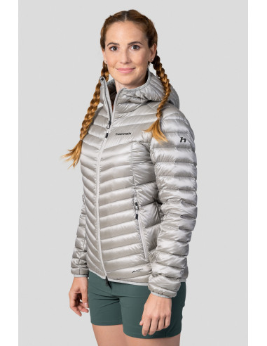Ladies mountain jacket ARY light gray stripe