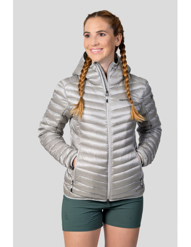 Ladies mountain jacket ARY light gray stripe
