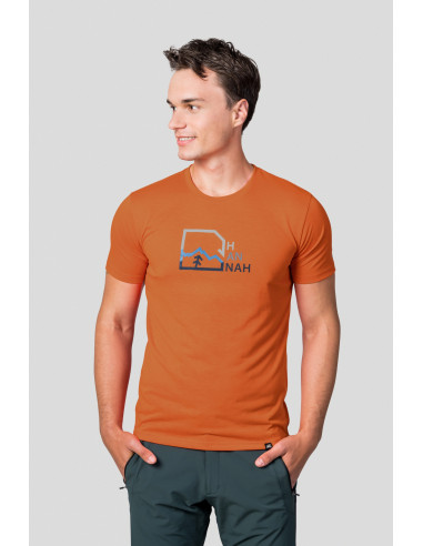 Men's mountain & trekking T-shirt BITE jaffa orange