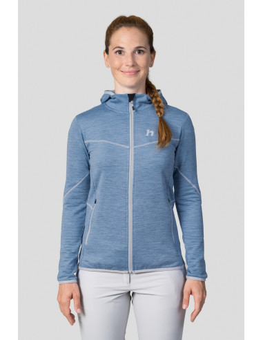 Ladies mountain & trekking sweatshirt DAGNYS HOODY alaskan blue mel