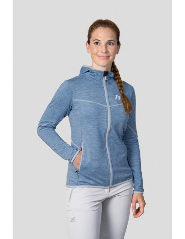 Ladies mountain & trekking sweatshirt DAGNYS HOODY alaskan blue mel