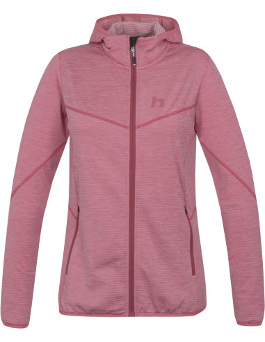 Ladies mountain & trekking sweatshirt DAGNYS HOODY quartz pink mel