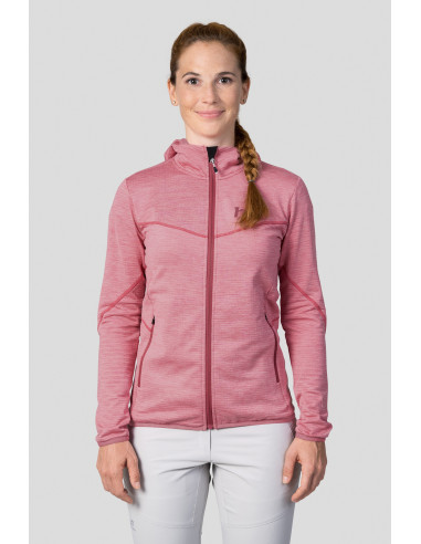 Ladies mountain & trekking sweatshirt DAGNYS HOODY quartz pink mel