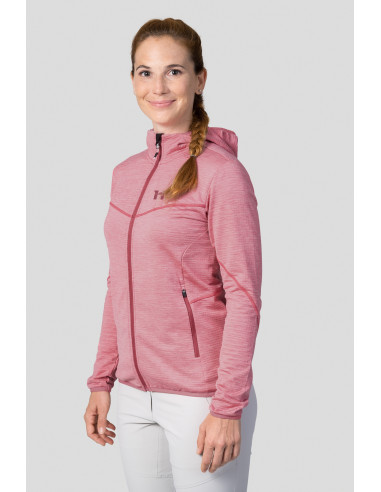 Ladies mountain & trekking sweatshirt DAGNYS HOODY quartz pink mel