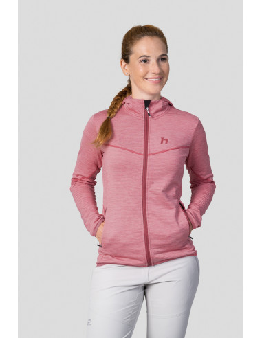 Ladies mountain & trekking sweatshirt DAGNYS HOODY quartz pink mel