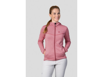 Ladies mountain & trekking sweatshirt DAGNYS HOODY quartz pink mel