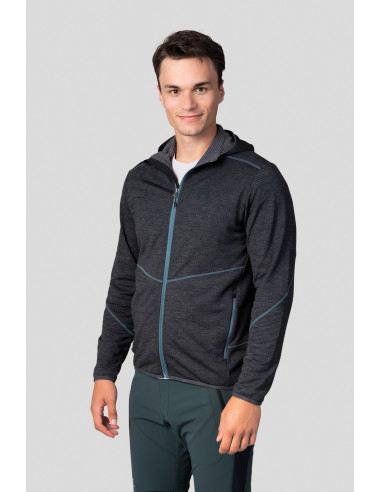 Men's mountain & trekking sweatshirt DAMAR HOODY dark gray mel