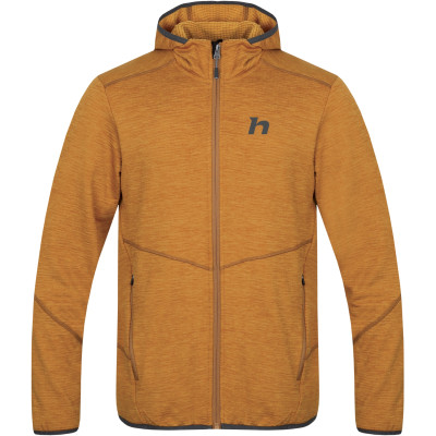 Vīriešu džemperis pārgājieniem DAMAR HOODY zeltaini dzeltens melanža