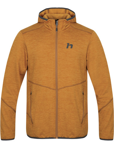 Men's mountain & trekking sweatshirt DAMAR HOODY golden yellow mel