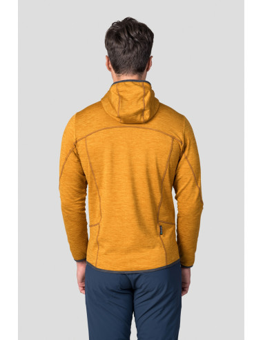 Men's mountain & trekking sweatshirt DAMAR HOODY golden yellow mel