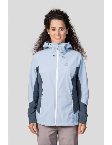 Sieviešu jaka pārgājieniem PULLA miglas zils / akmens pelēks