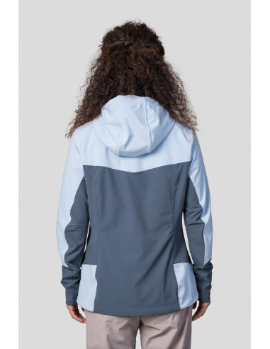 Ladies mountain & trekking jacket PULLA blue fog / dark slate