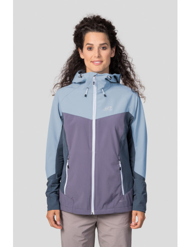 Ladies mountain & trekking jacket PULLA blue fog / shark