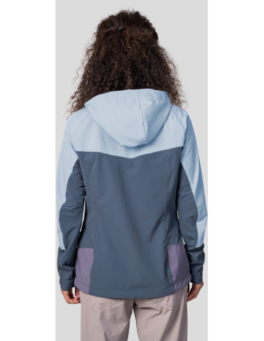 Ladies mountain & trekking jacket PULLA blue fog / shark