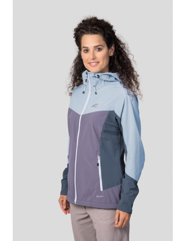 Ladies mountain & trekking jacket PULLA blue fog / shark