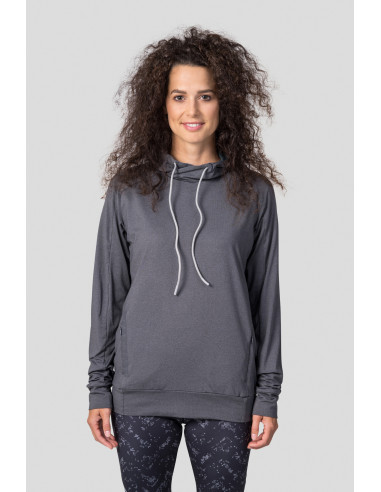 Ladies active sweatshirt VERNITA asphalt mel