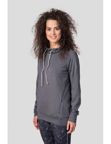Ladies active sweatshirt VERNITA asphalt mel