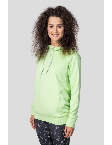 Ladies active sweatshirt VERNITA paradise green mel