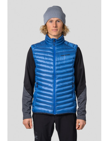 Men's mountain vest ADARE princess blue stripe