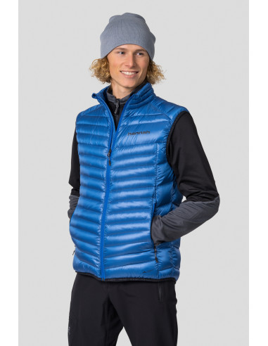 Men's mountain vest ADARE princess blue stripe