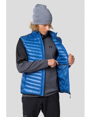 Men's mountain vest ADARE princess blue stripe