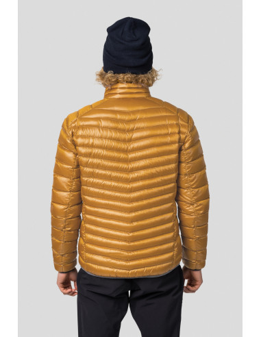 Men's mountain jacket ADRIUS golden yellow stripe