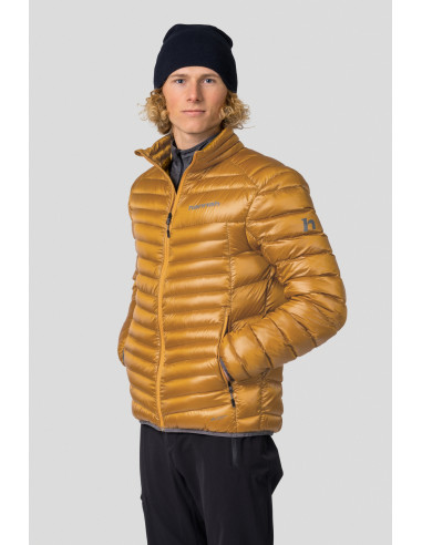 Men's mountain jacket ADRIUS golden yellow stripe