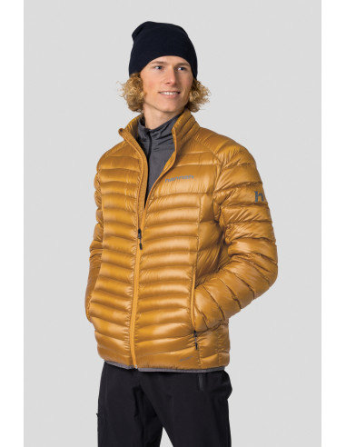 Men's mountain jacket ADRIUS golden yellow stripe